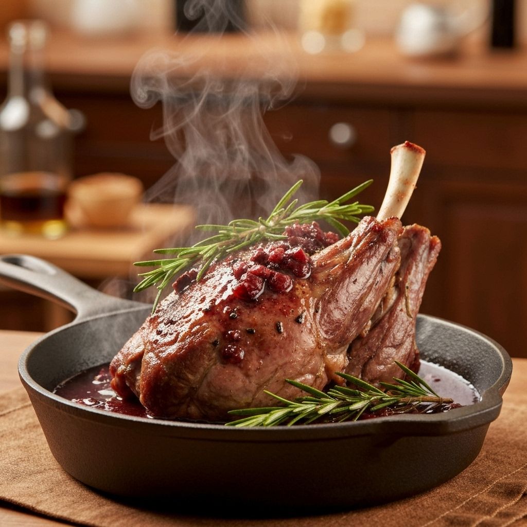 Cordero Lechal - Plato gourmet del restaurante Lumière